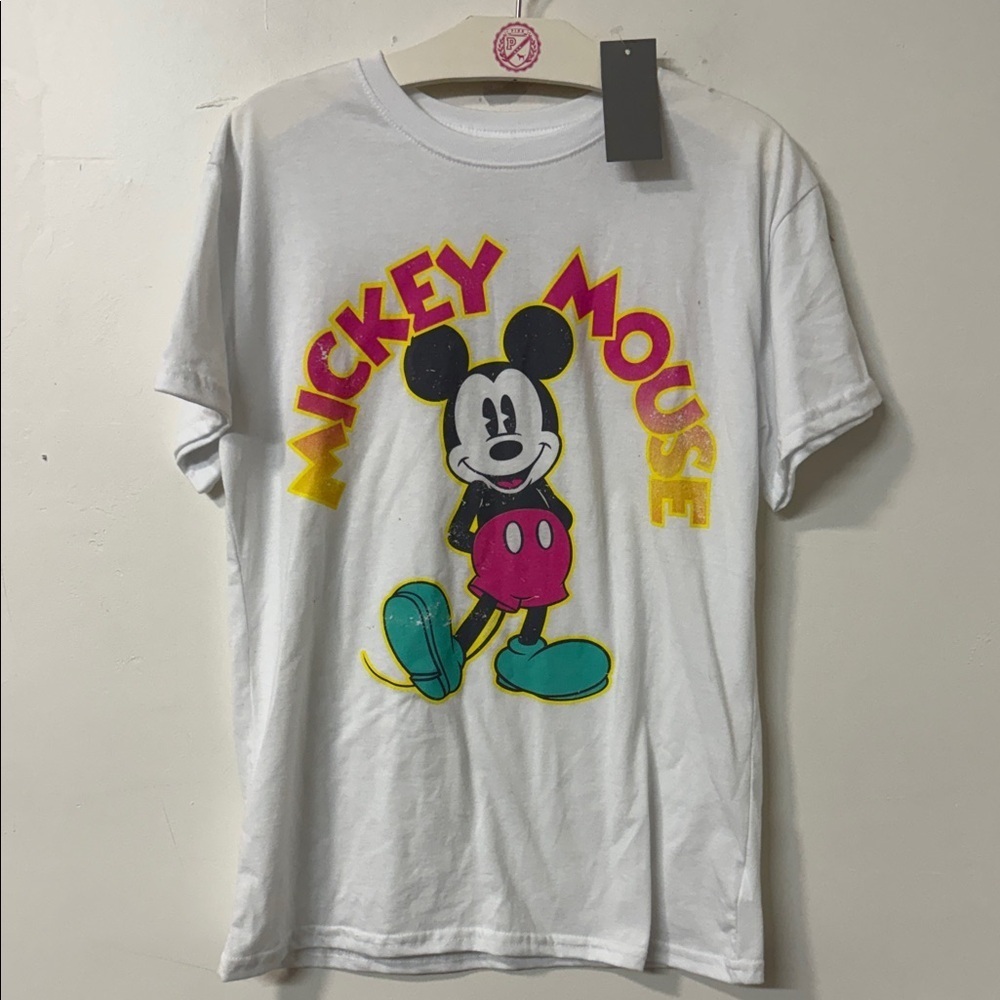Disney White Mickey Mouse Short Sleeve Tee